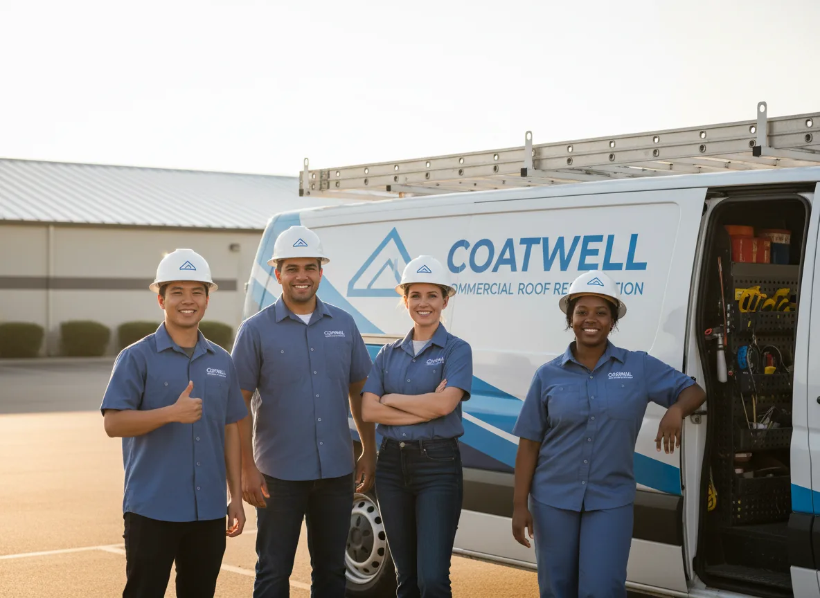Commercial roof coating company in Woodhull, IL